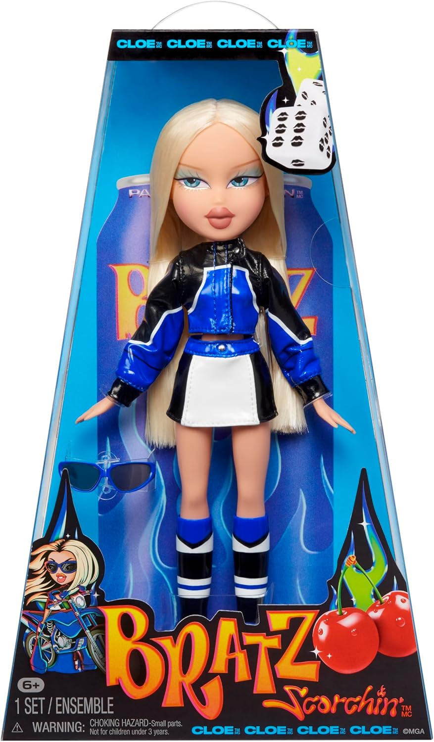 Bratz Scorchin' Cloe - Includes 1 Fashion Doll, Comes with Outfit and Accessories, Moto-Inspired Dolls, Cute Toys for Girls