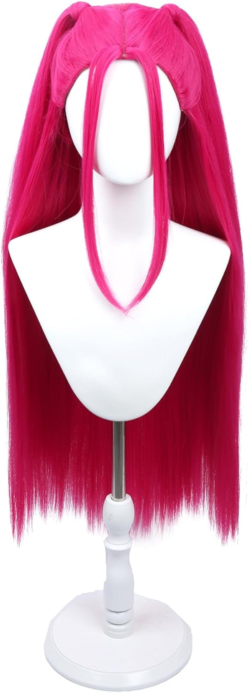 Long Hot Pink Wigs for Kids Girls Cartoon Movie Halloween Cosplay Wigs, for Girl, Women, Christmas, for Holiday Party