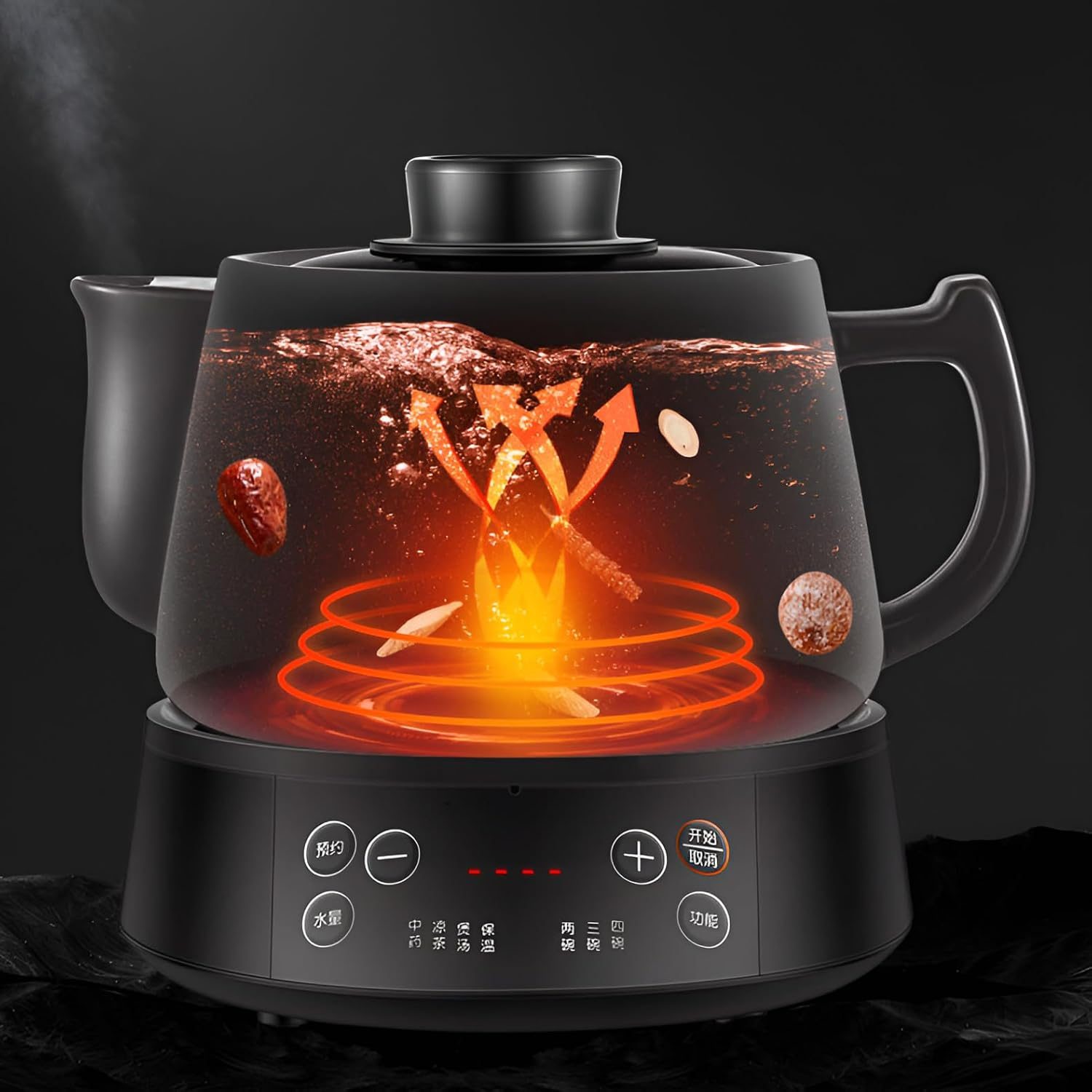 Jiuyang Health Pot Electric Kettle, 3L Health Medicine Pot Chinese Medicine Pot Multi-Function Tea Kettle High Temperature Ceramics Medicine Pot Decoction Stew Pot for Home image number 6