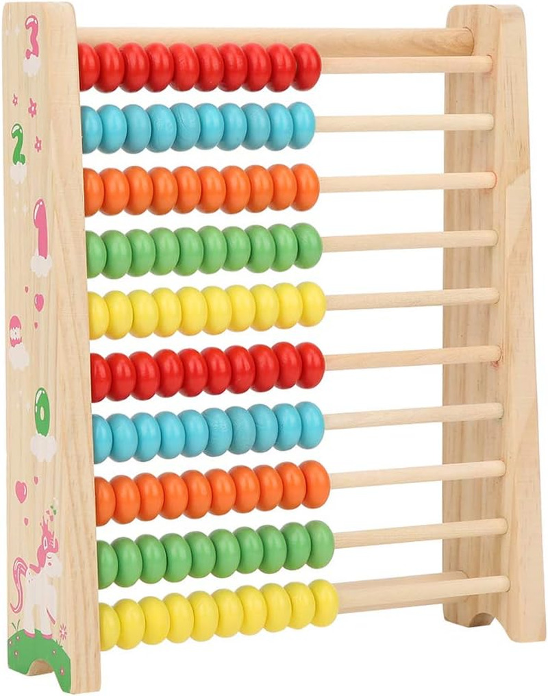 Easier to Assemble Kid Toy, Kid Wooden Abacus, Office School Children'S Playground for Home Kid(Pine Colorful Calculation Frame)