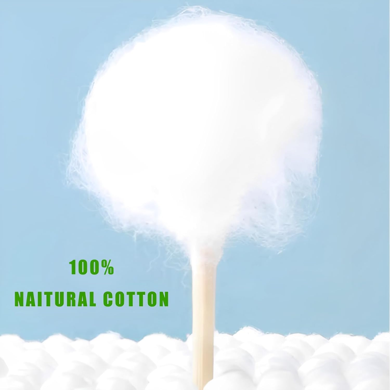 600 Pcs Cotton Buds, Ear Buds Cotton, Cotton Swabs, Ear Cotton Buds, Bamboo Cotton Buds, Multipurpose Cotton Swabs, Biodegradable Ear Cotton Buds, for Ear Cleaning Makeup Cleaning image number 2