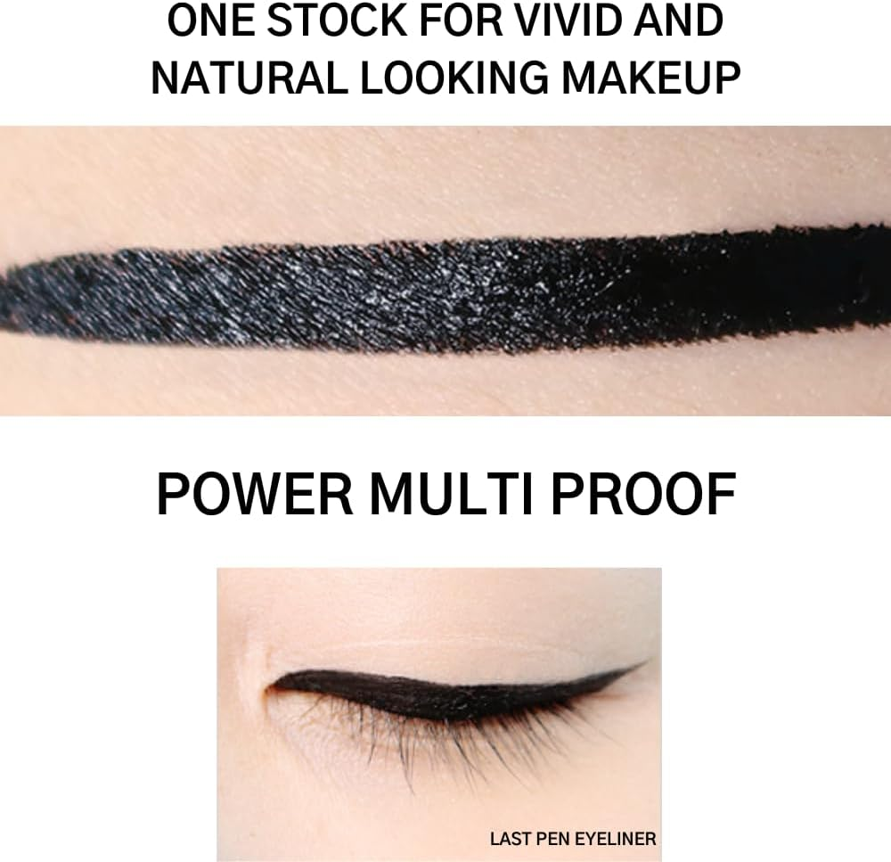 BBIA Last Pen Eyeliner - Waterproof Liquid Pen Eye Liner Long-Lasing Quick Dry Multi-Proof Easy Drawing Ink Tank Type with Precise & Flexible Fine Brush No-Skip Korean Eye Makeup (02 SHARPEN BROWN) image number 4