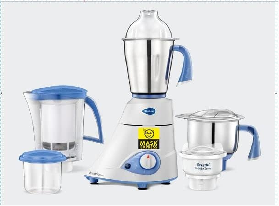 Mask Express Australia - Preethi Brand Blue Leaf Platinum 750 Watts Mixer Grinder - Sydney Stock image number 1