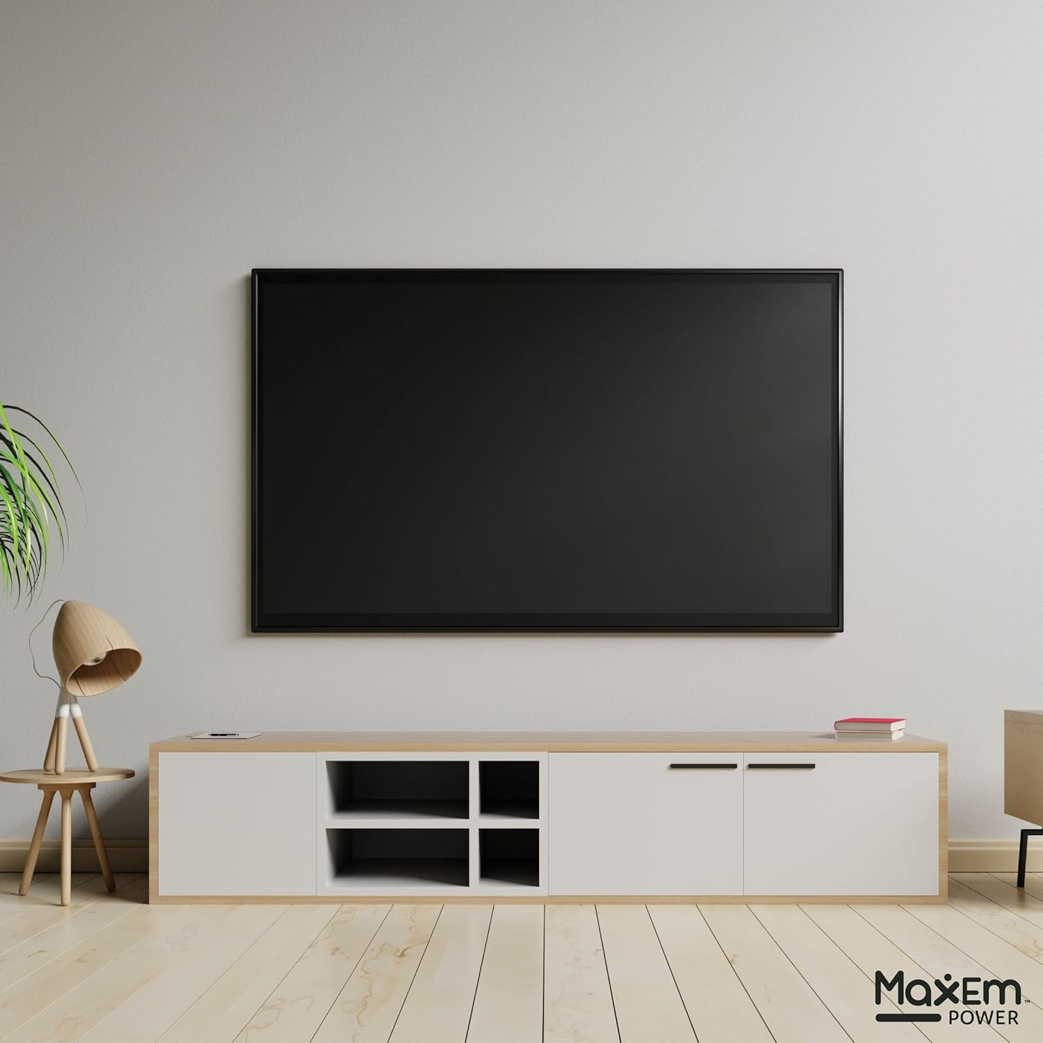 Maxem Power Left Hand Side 2 Socket Double Power Adapter image number 1