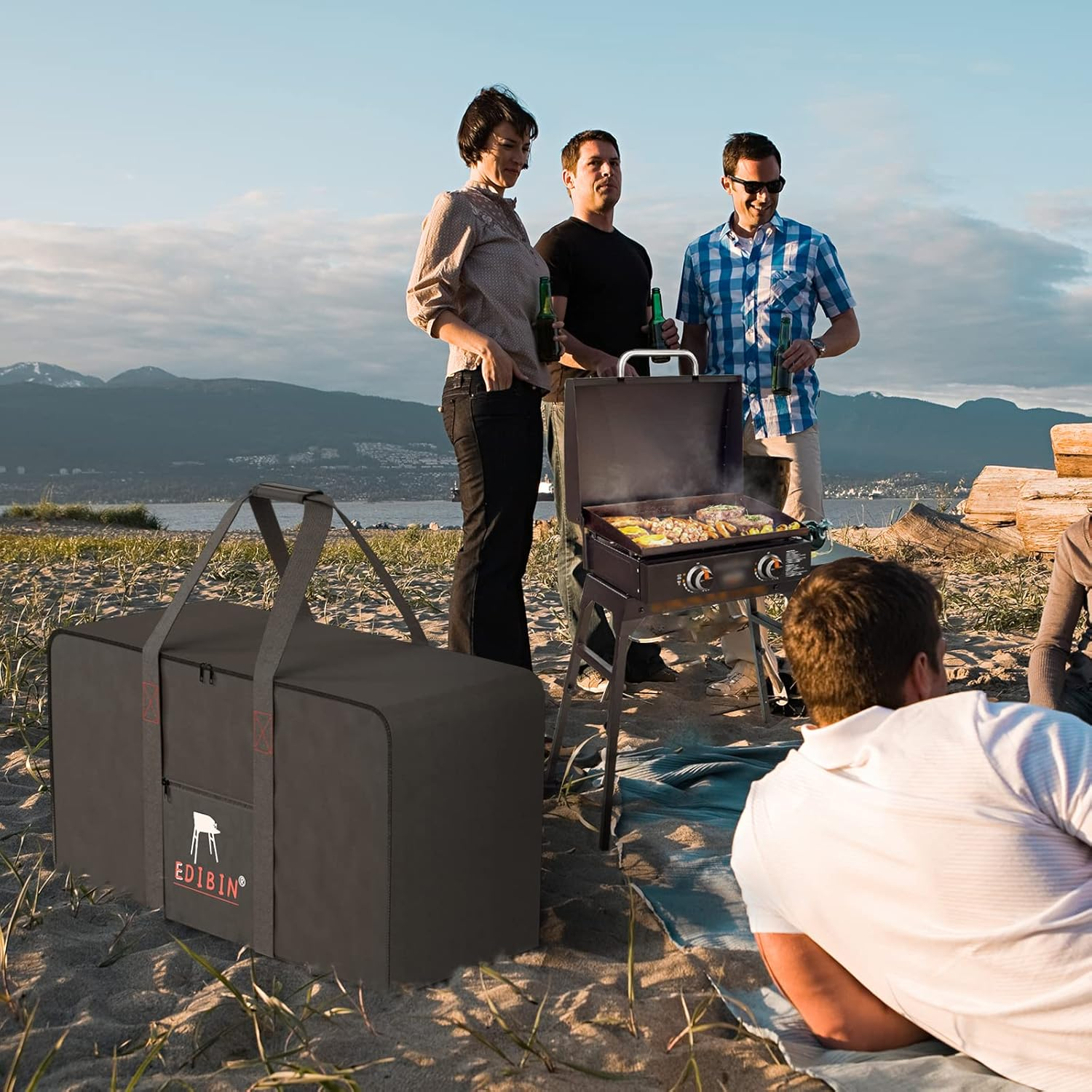 22 Inch Griddle Carry Bag for Blackstone 17 Inch Griddle & 22 Inch Griddle with Hood and Stand, 22" Tabletop Grill Carry Bag for Blackstone 1891 & 1814, Water-Resistant 22" Grill Storage Case image number 5