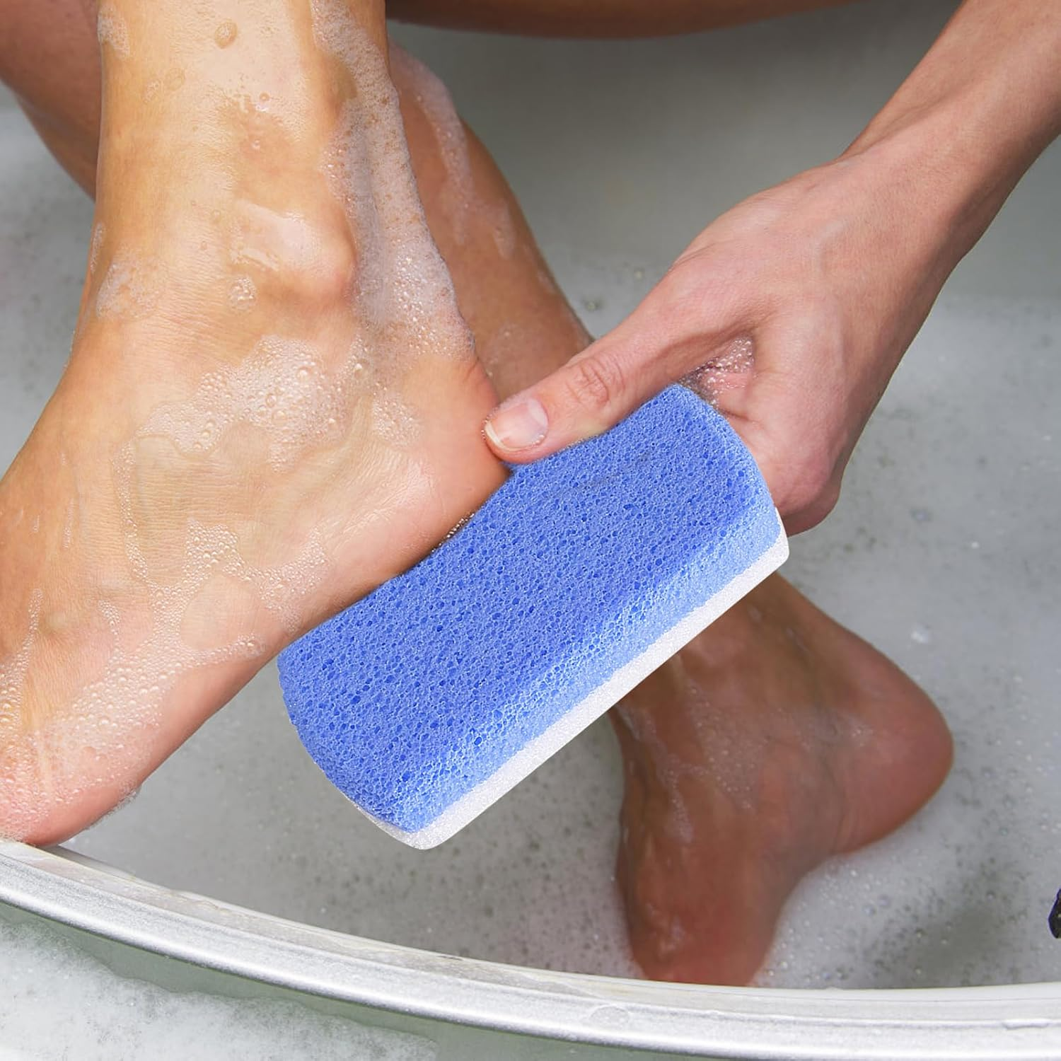 VEGCOO Pack of 4 Pumice Stone Foot Care, Double Sided Pumice Stone, Double Sided Foot Pumice Stones for Feet, Grinding Stones for Removing Dead Skin, Callus, Cuticles image number 5