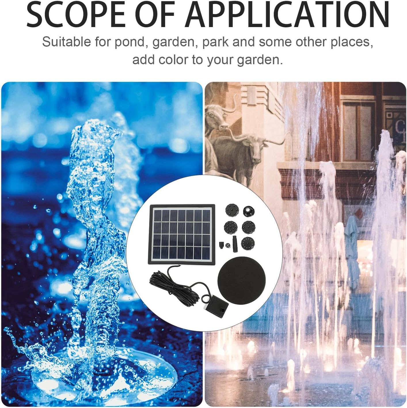 Bestonzon Solar-Powered Small Water Fountain Pump for Outdoor Garden and Pool Floating Solar Water Pump for Decoration Charging No External Power Needed image number 6