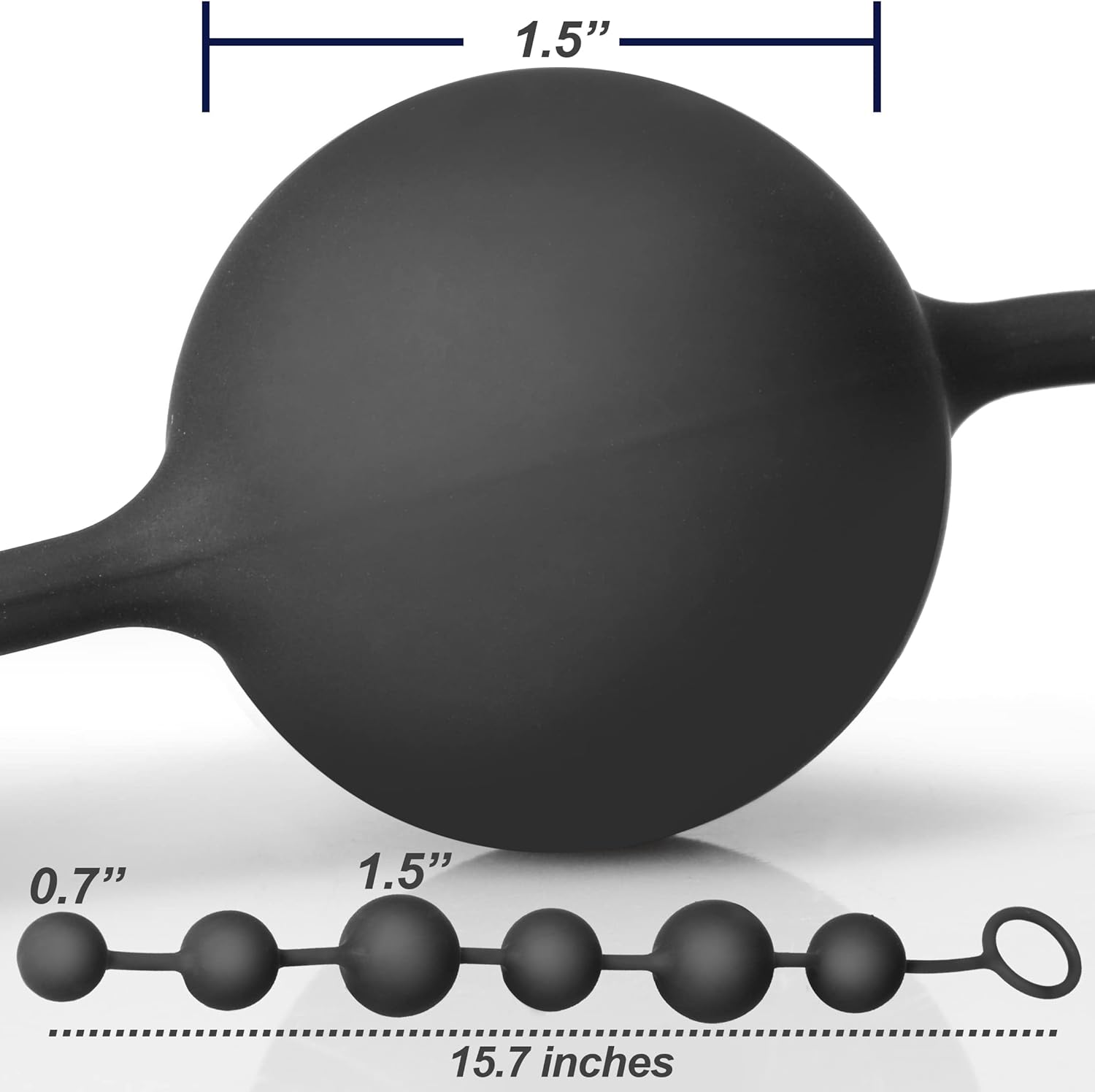 Beads for Men/Women - 100% Silicone with Gradual Size Increase & Safe Pull Ring - Easy to Clean Toys, BPA & Phthalate Free image number 6