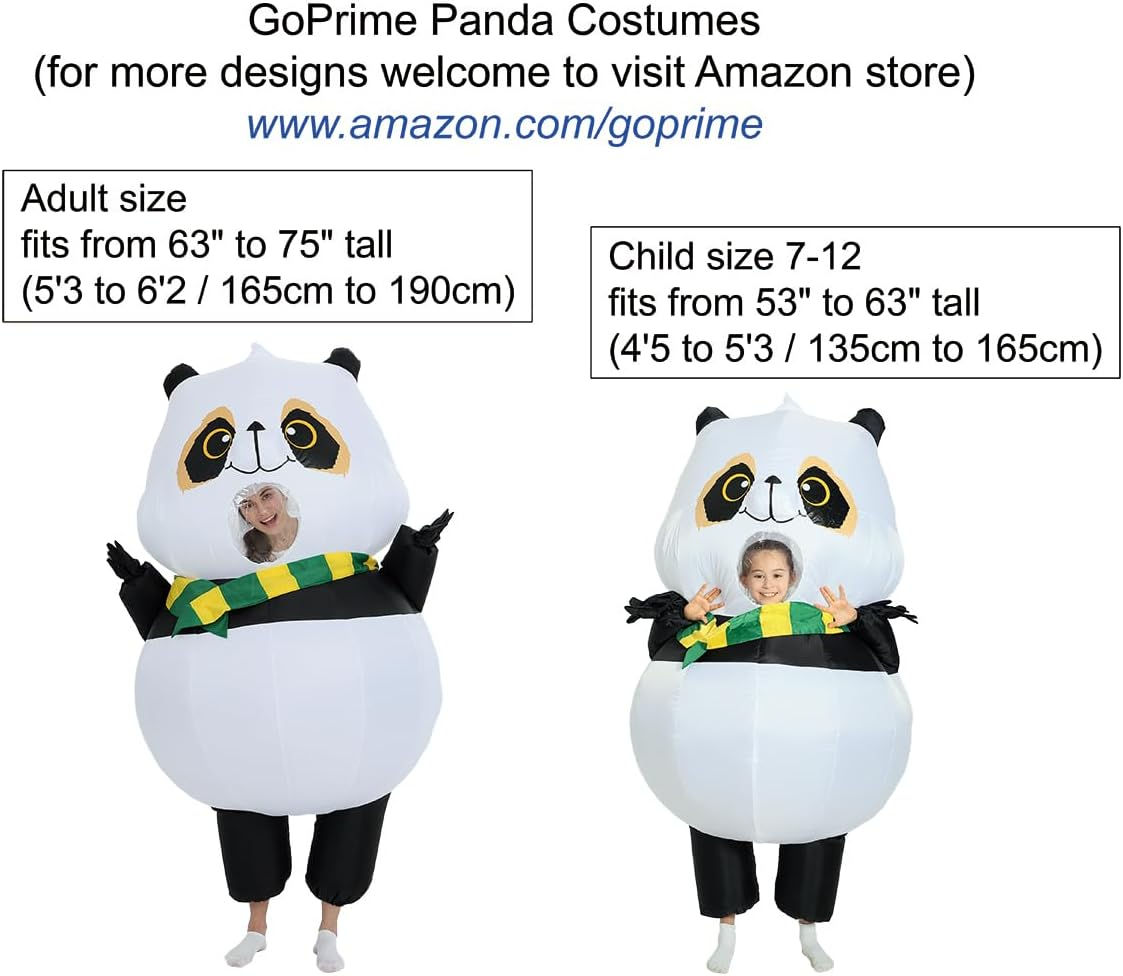 Panda Costume, Inflatable Suit image number 3