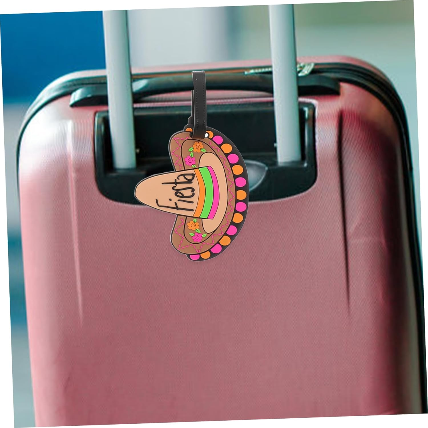 NIYANGLE 3Pcs Hawaiian Sunglasses Luggage Tags Travel Id Suitcase Tag Women Men Baggage Decor image number 5