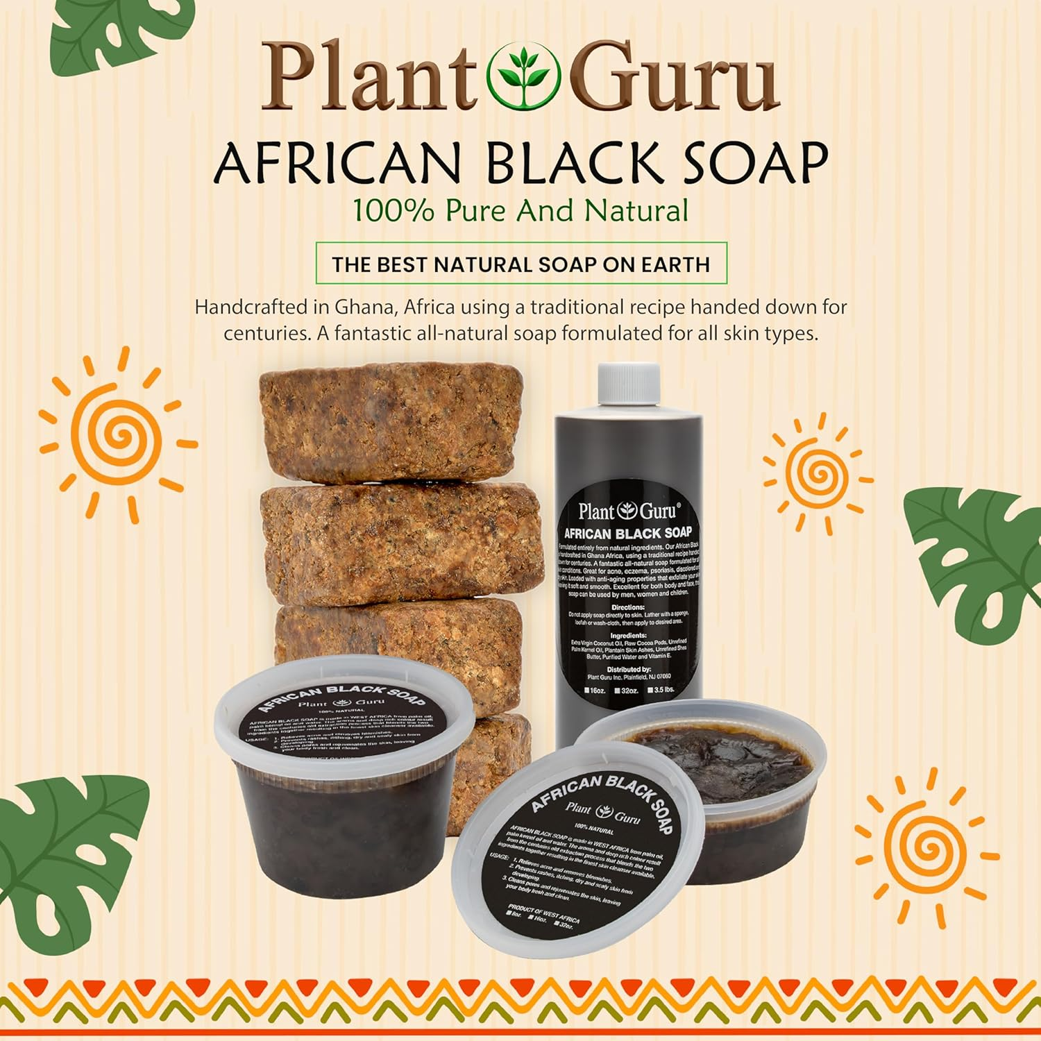 100% Pure Authentic Liquid African Black Soap from Ghana (Gallon) 128 Fl. Oz. image number 3