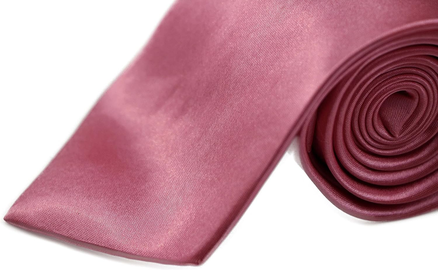 Mens Pink 8Cm Plain Neck Tie image number 1