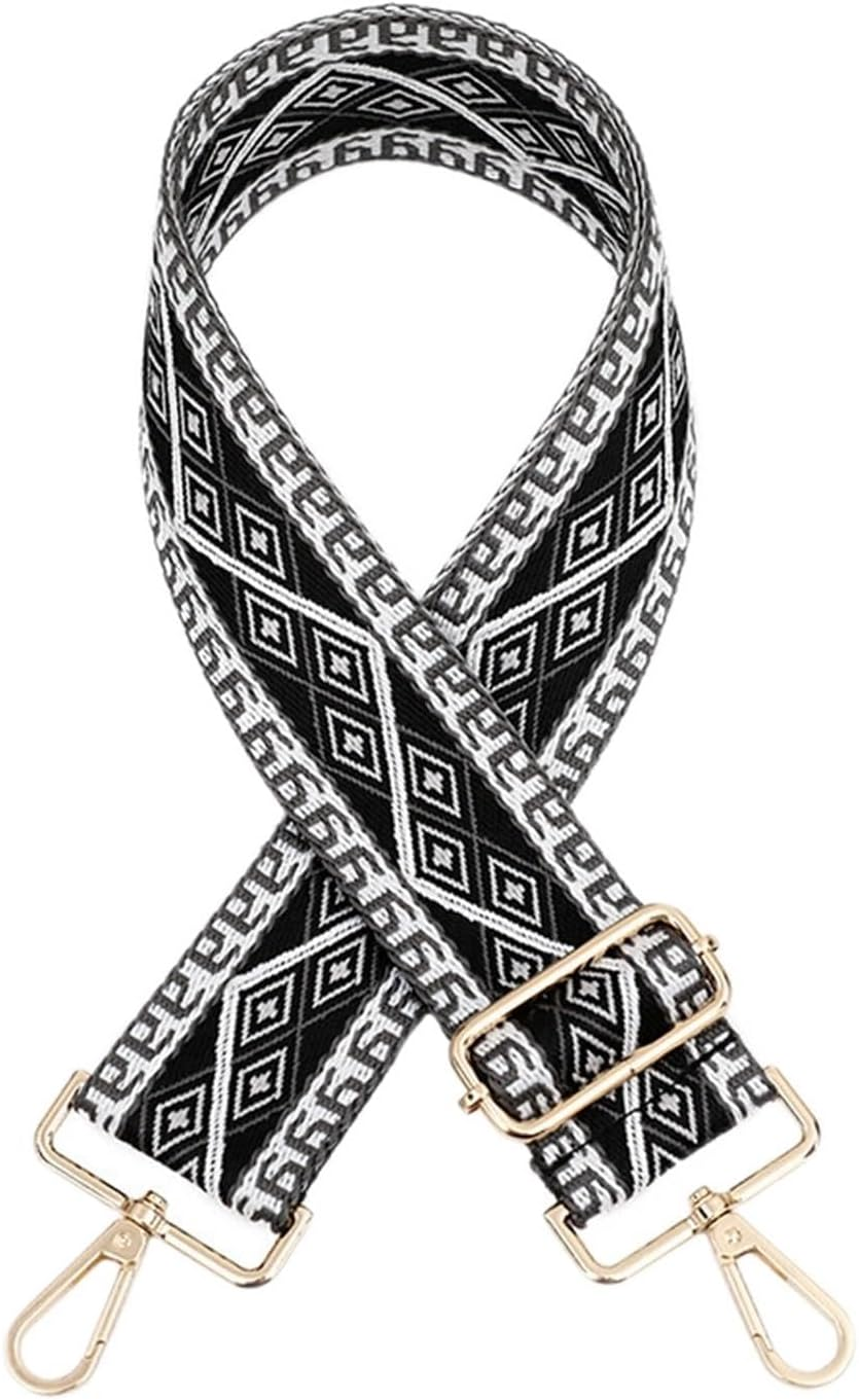 Shoulder Strap Women Bag Strap Shoulder Strap Color Nylon Bag Belt Extension and Wide Belt Leather Bag Replacement Belt Crossbody Handbag Replacement Strap (Color : C-4, Size : Silver Metal)