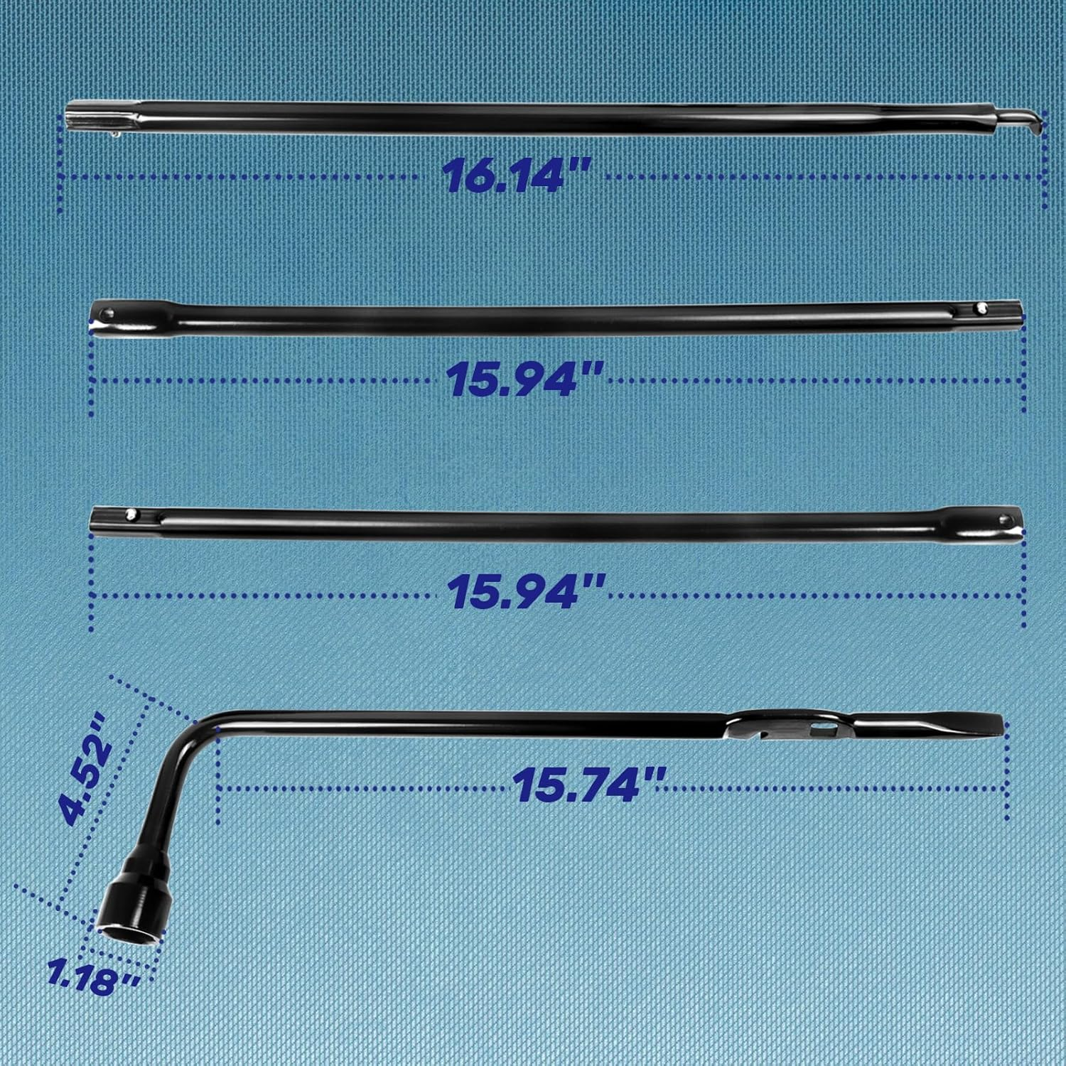 Reeauto Spare Tire Tool Kit with Spare Tire Jack Handle and Wheel Lug Wrench Compatible with 1999-2019 Silverado Tahoe Avalanche Suburban Sierra Yukon 02-18 Escalade image number 4