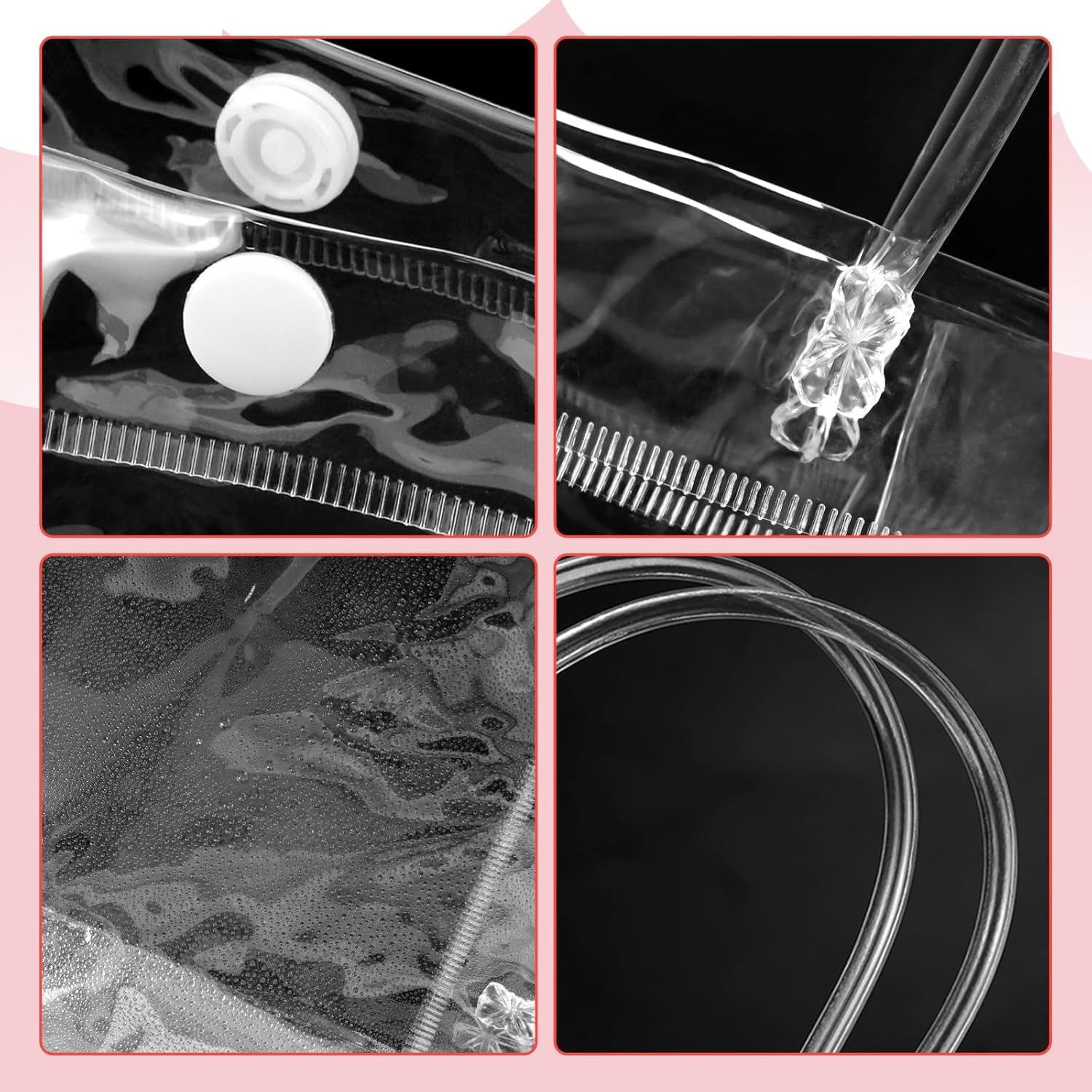 Acaiciee 15 PCS Clear Gift Bags with Handles, 6.89" X 6.89" X 3.54", Reusable Transparent Plastic Clear Gift Bags for Wedding, Birthday, Baby Shower, Party, Halloween, Christmas