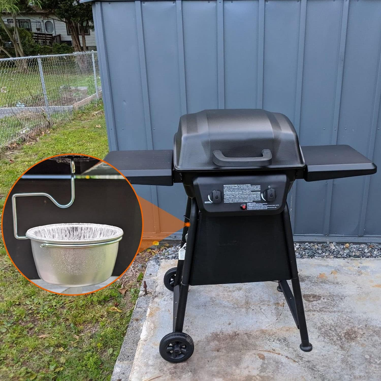 Grease Cup with Clip for Char-Broil/Kenmore Outdoor Grills and Other Similar Grills, Grease Catcher Cup for Masterbuilt 30-Inch Propane Smoker, Come with Aluminum Drip Cups(10 Pack) image number 6