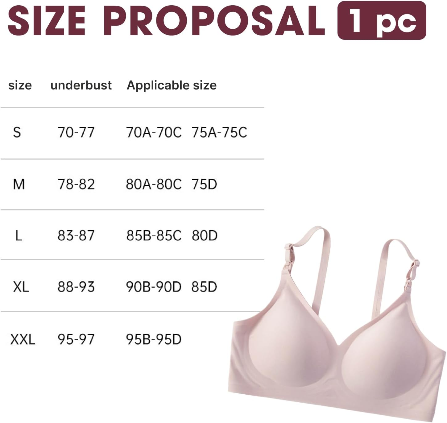 Lapetwbn Seamless Nursing Bra Wireless Maternity Sleep Bralette for Breastfeeding, Pump Compatible Comfort Bra with Removable Pads, Pregnancy and Postpartum Support Sizes L image number 5