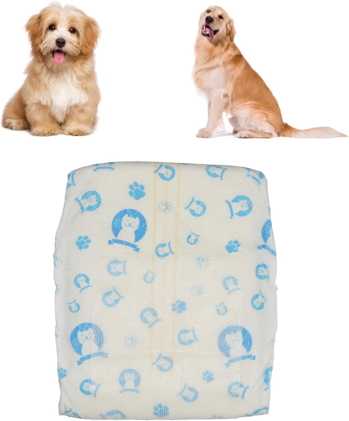 Disposable Dog Diapers, Disposable Dog Wraps Skin Friendly Absorbent for Travel outside for Urinary Incontinence for Surgery Recovery (S) image number 5