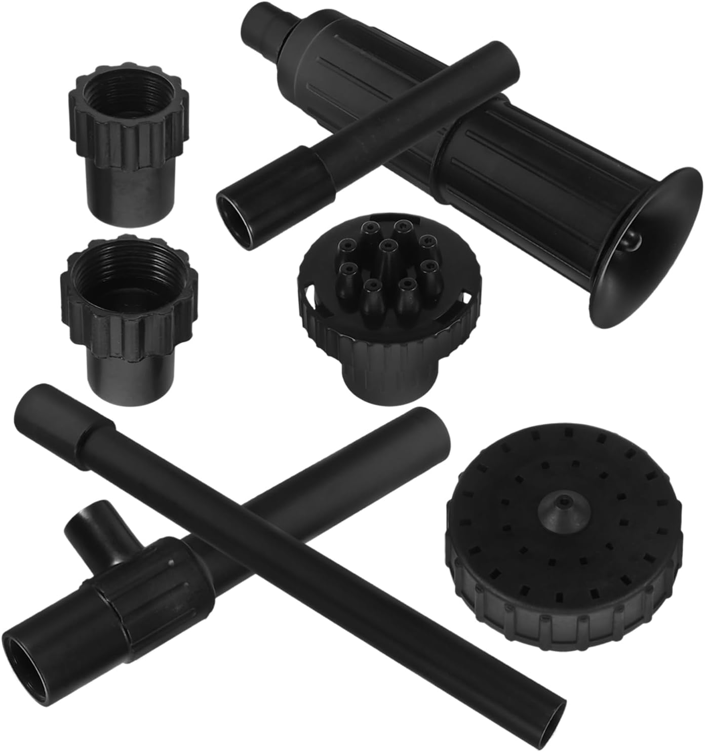 Sosoport 3 Sets Adjustable Flow Plastic Fountain Nozzle Outdoor Pond Sprinkler Head