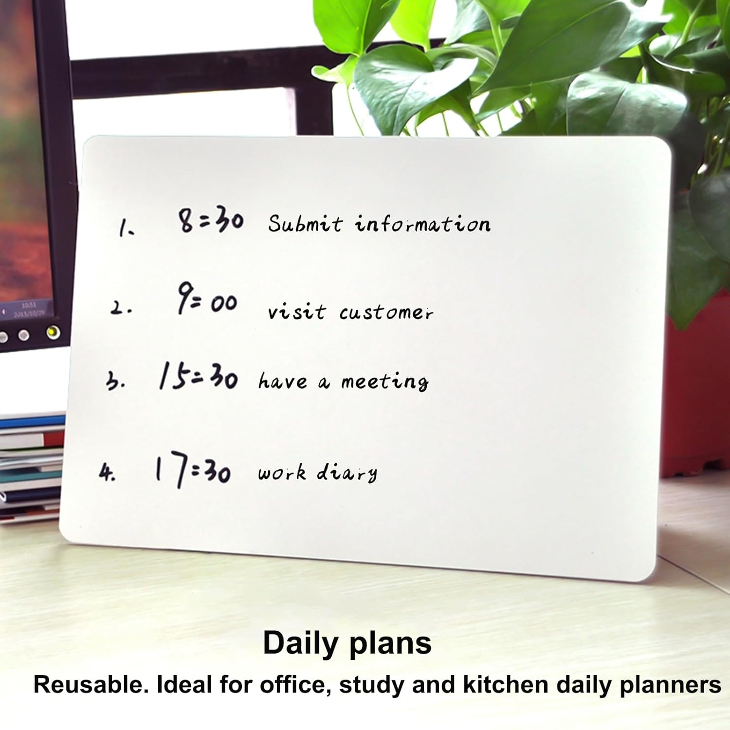 Mini Dry Erase White Board, 8.2X11.8 Inch Double Sided Mini Whiteboard with Pens and Erasers,Durable Portable White Boards for Students, Classroom, Home and Office