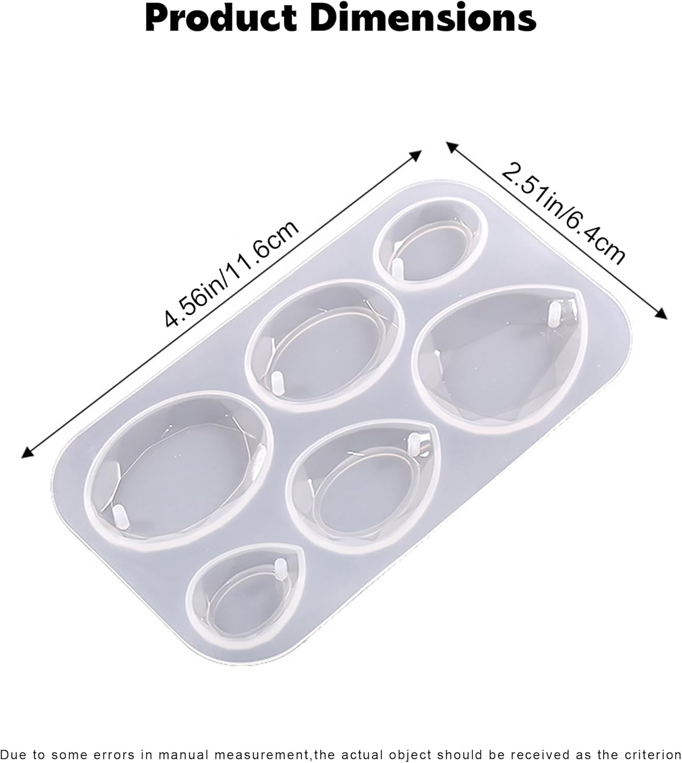 Waterdrop and Oval Resin Jewelry Molds,6 Cavities Silicone Pendant Molds for Resin Epoxy,Resin Casting Molds with Hanging Hole for DIY Gem Cabochon Pendant, Earring, Necklace Jewelry Making image number 5