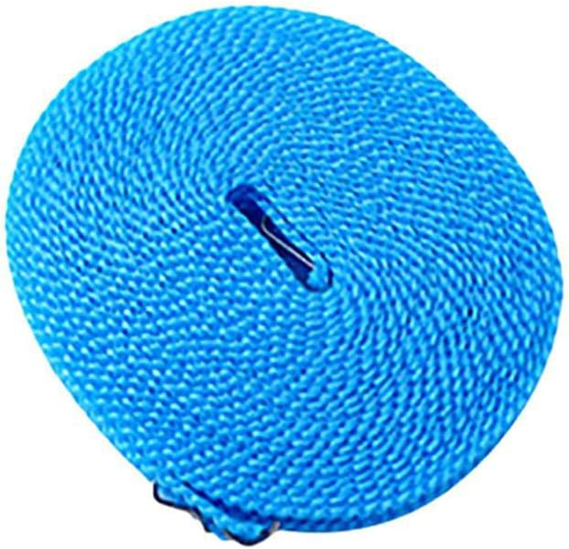 1Pcs 5 Metres Non-Slip Clothes Line Windproof Hanging Fence Line Type Clothes Line for Travel Home to Laundry - Blue