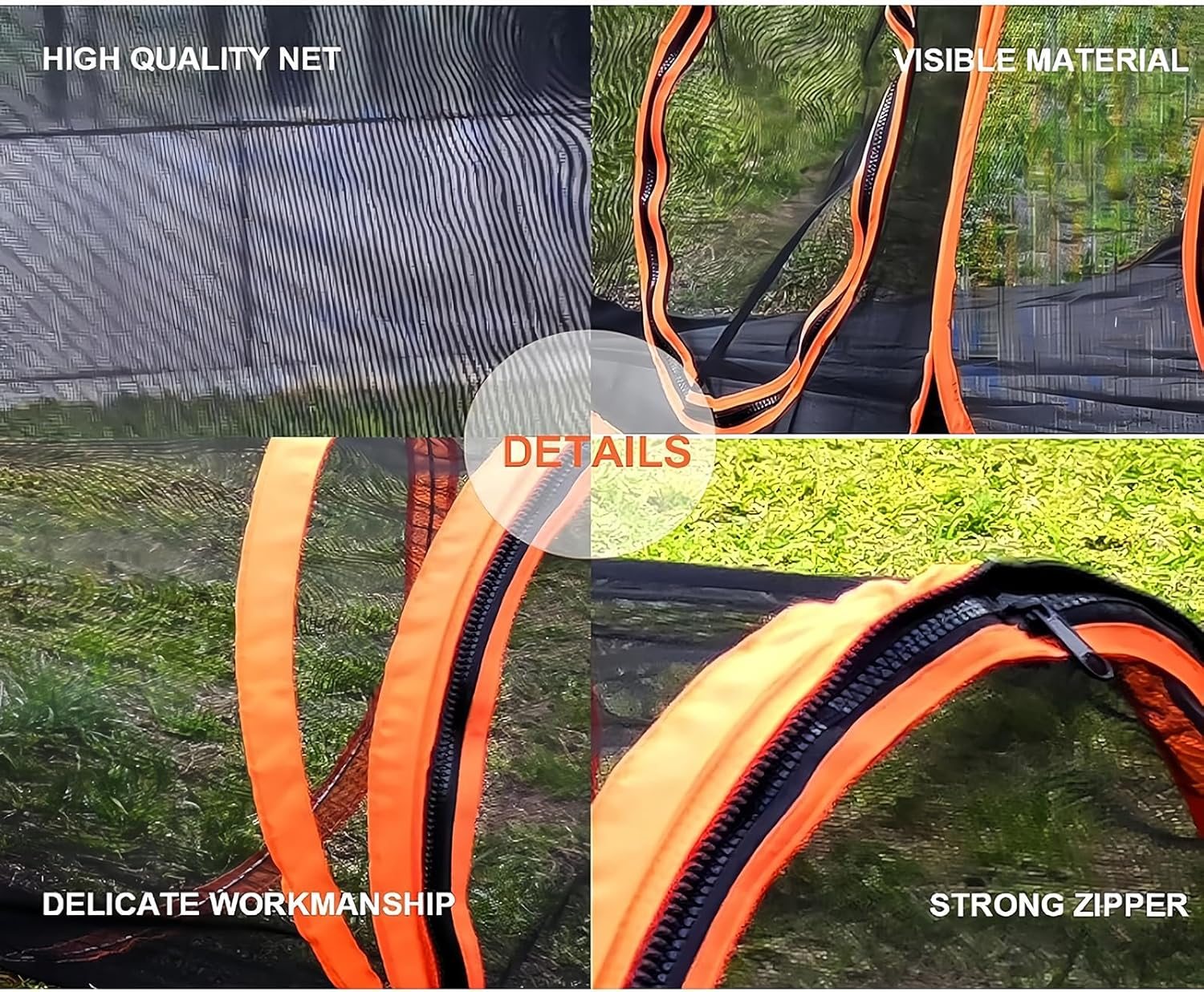 Outdoor Cat Enclosures - 6-In-1 Pop up Tent with Tunnels for Outdoor Pets, Portable Playpen for Cats, Rabbits, Puppy and Small Animals image number 6