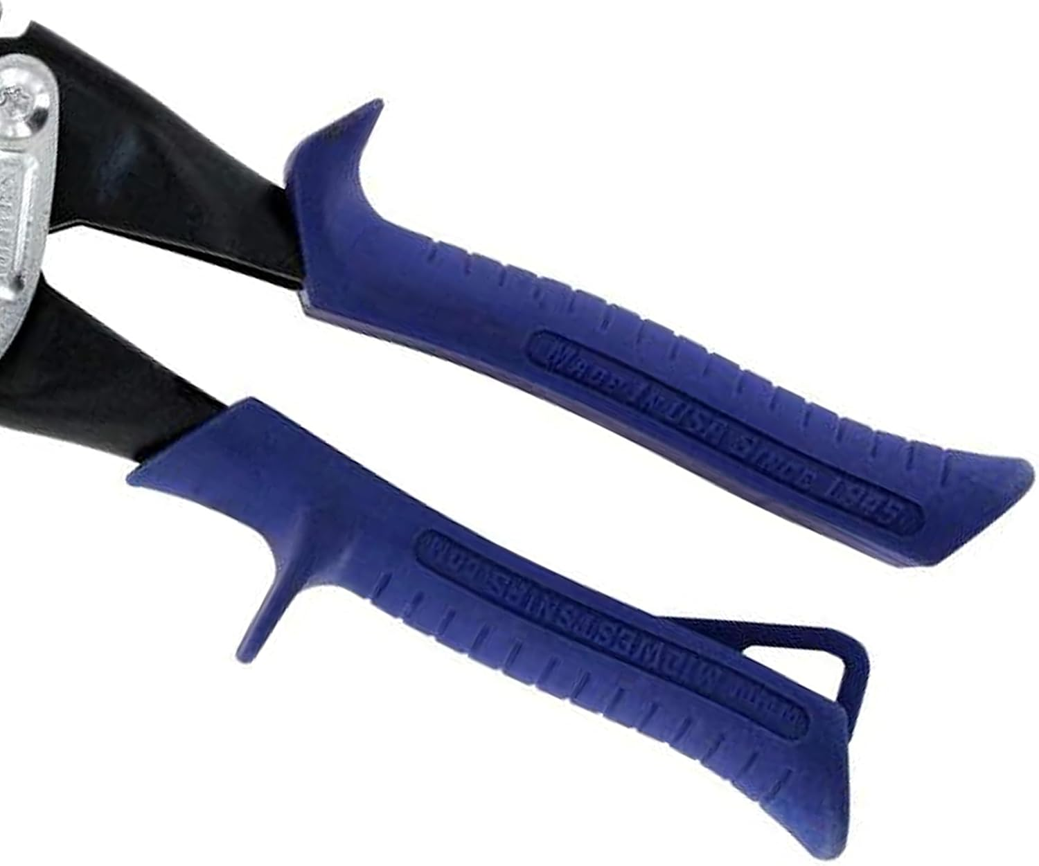 MIDWEST Bulldog Aviation Tin Snip - Straight Cut Regular Tin Cutting Shears with Forged Blade & KUSH'N-POWER Comfort Grips - MWT-6716B