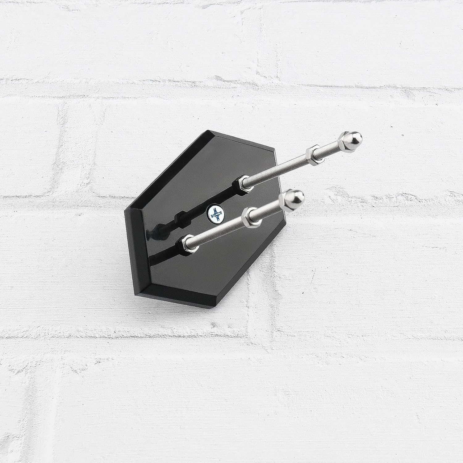 Ecsing 2 Sets Wall Mount Skateboard Hanger Acrylic Skateboard Deck Rack Stand Bracket Floate Effect for Skateboard Deck Display and Storage Black image number 1