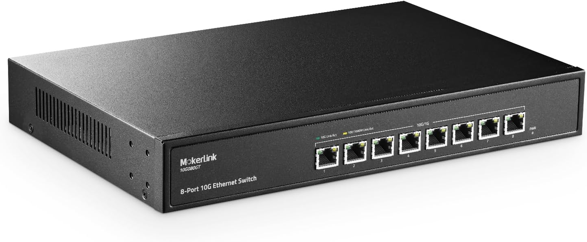 Mokerlink 8 Port 10Gbps Etheret Switch, Support 10G/5G/2.5G/1000M/100M Auto-Negotiation, 160Gbps Bandwidth Unmanaged Plug and Play Switch image number 6