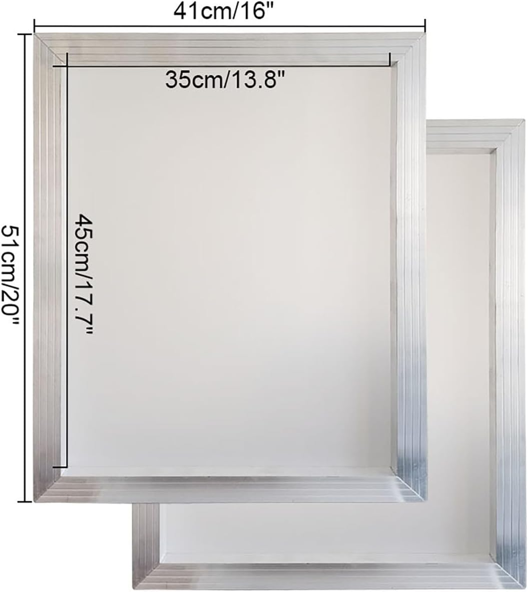 YLZ Aluminum Silk Screen Printing Screens 16 X 20 Inch Frame-160 White Mesh (2 PC) image number 5