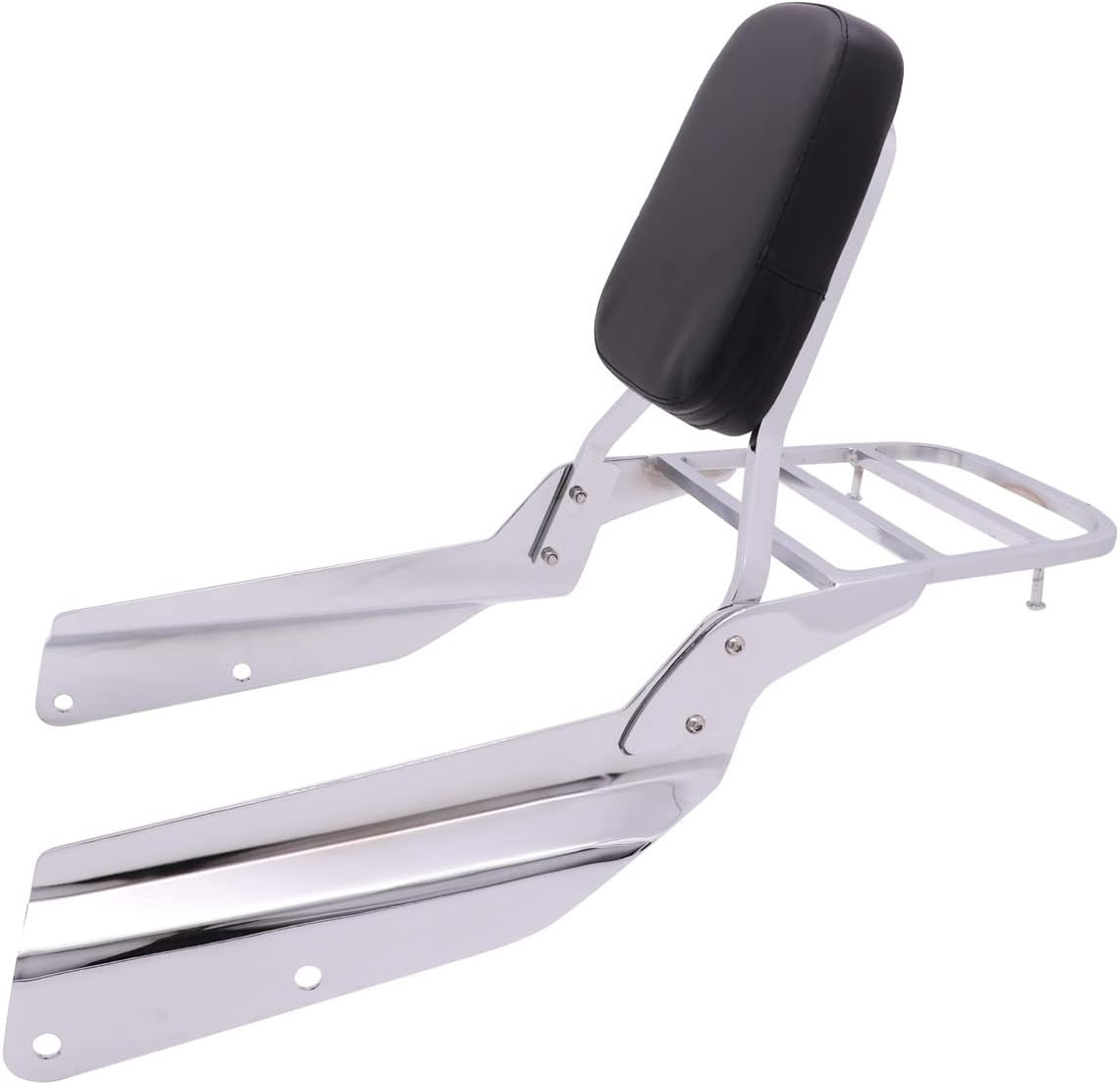 Passenger Sissy Bar with Luggage Rack Rear Backrest for Honda VTX1300 VTX1800 N/R/S/T Model 2002-2009, Chrome image number 2