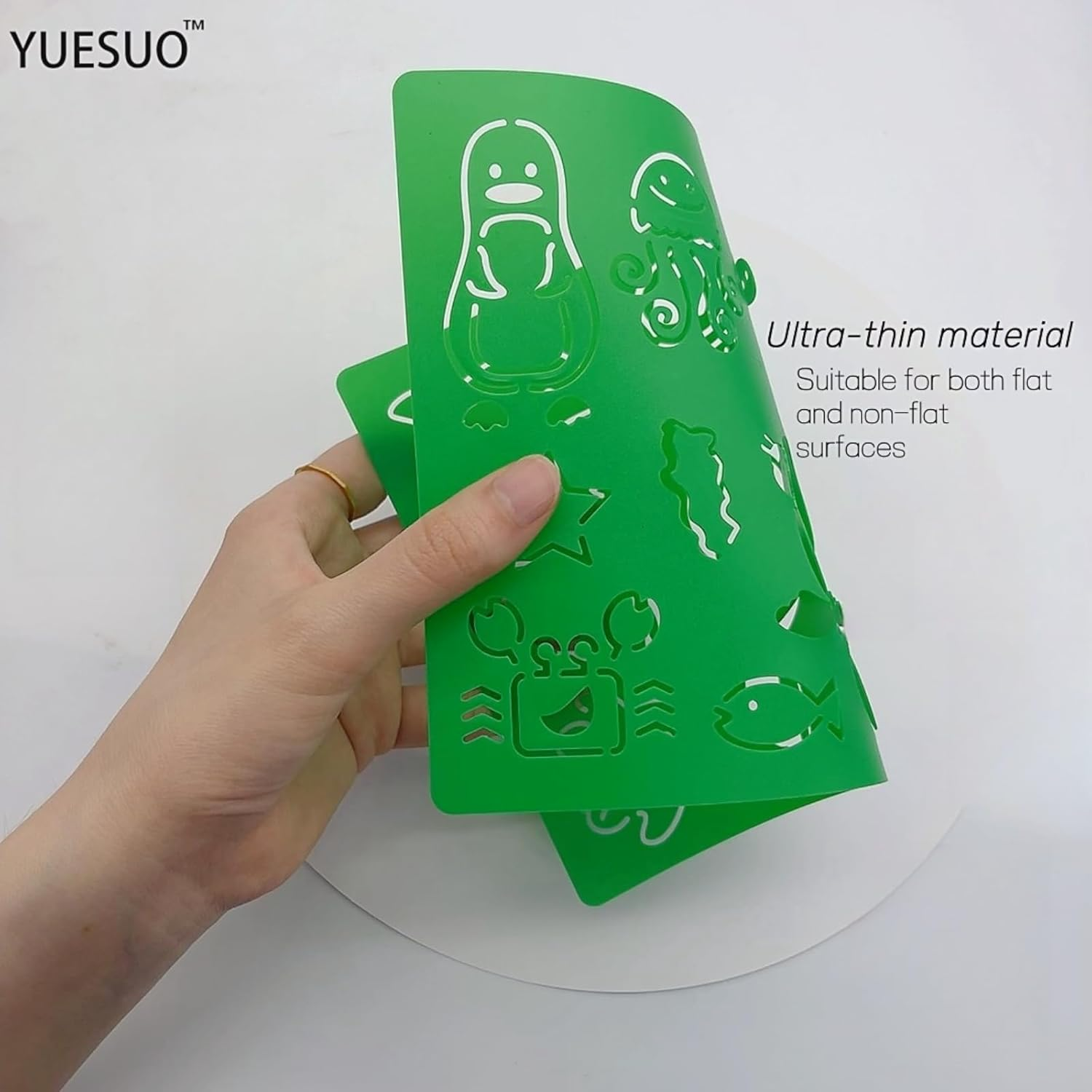 YUESUO 20 Pieces Drawing Stencils for Kids Painting Templates for Girls & Boys 300+ Patterns Plastic Painting Stencil Card Making (Style A) image number 4
