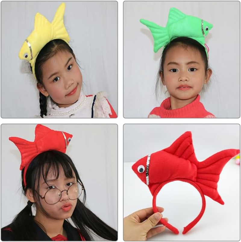Baluue Cartoon Fish Headband Kids Party Hair Accessory Cosplay Headdress Cute Animal Shaped Hair Hoop for Festivals and Everyday Wear image number 6