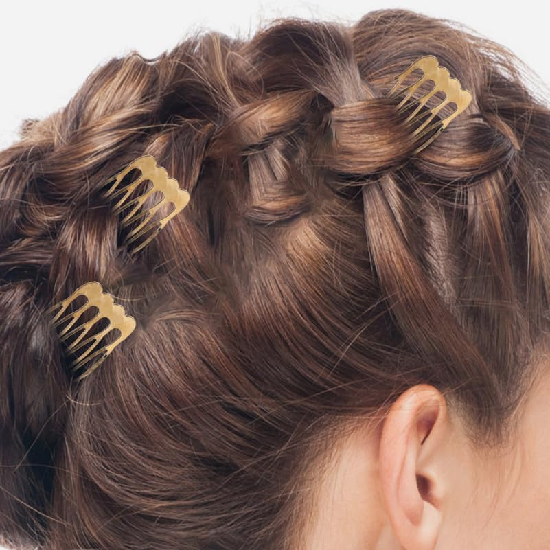 Beaupretty 5 Piece Metal Hair Combs for Women Small Hair Combs for Fine Hair Decorative Hair Accessories Versatile Styling Options for Any Hairstyle and Occasion image number 6
