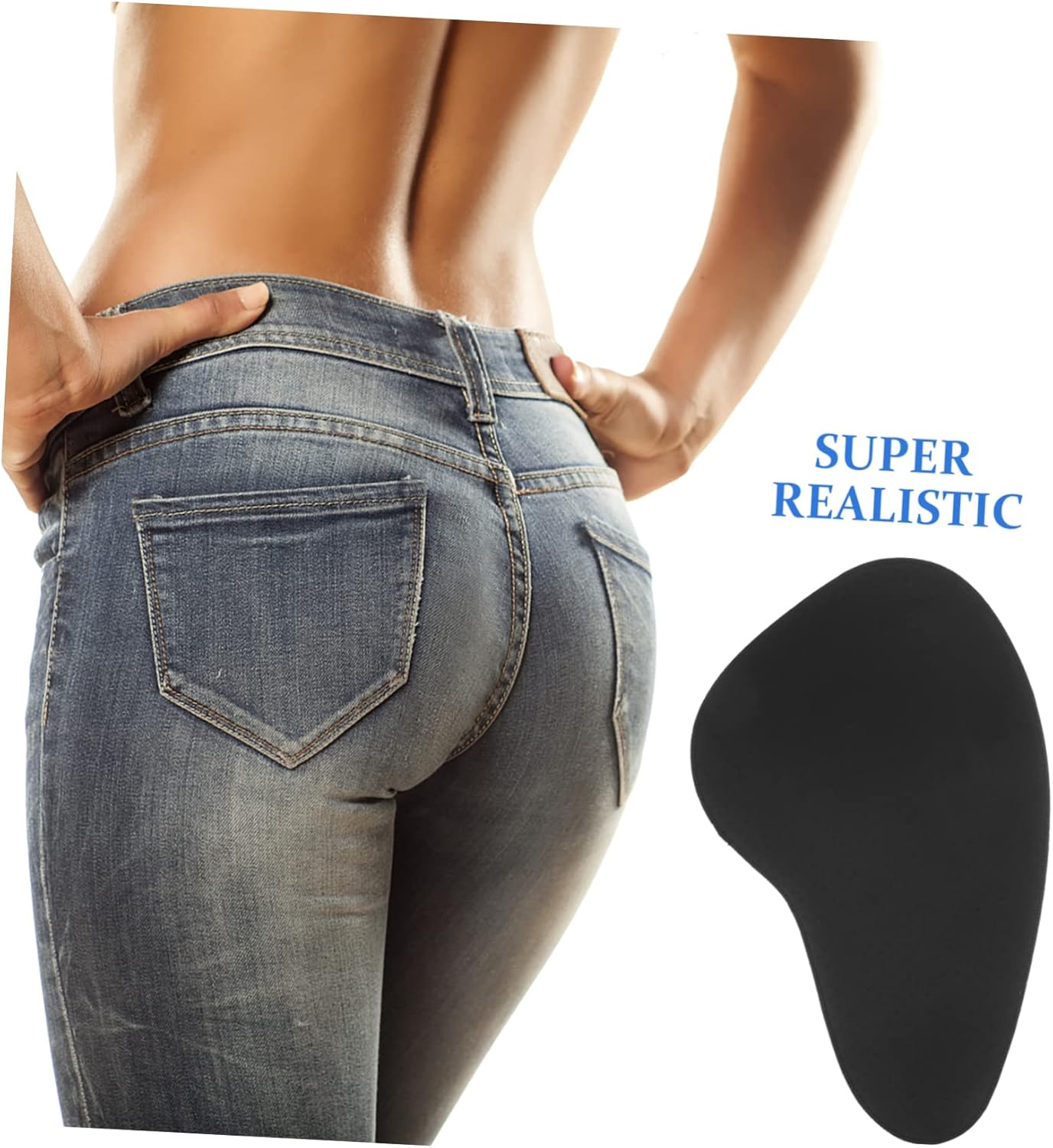 Beavorty Hip Pads and Butt Pads High Waist Thickened Sponge Insert for Postpartum Shaping Underwear Black Reusable Hip Enhancer for Women