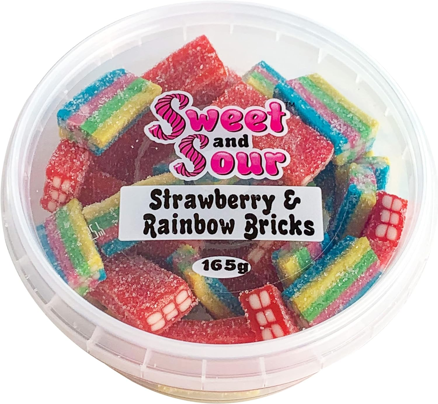 Sweet & Sour Strawberries Rainbow Bricks Tub image number 1