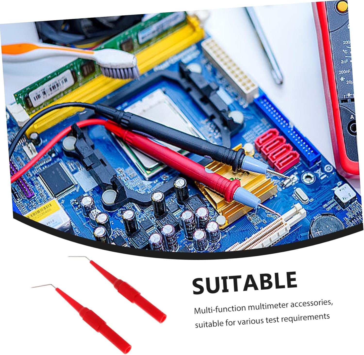 SOESFOUFU 2Pcs Back Probe Pins Test Probes for Automotive Repairing Test Pin Electric Cover Tools Leads Multimeter Kit image number 4