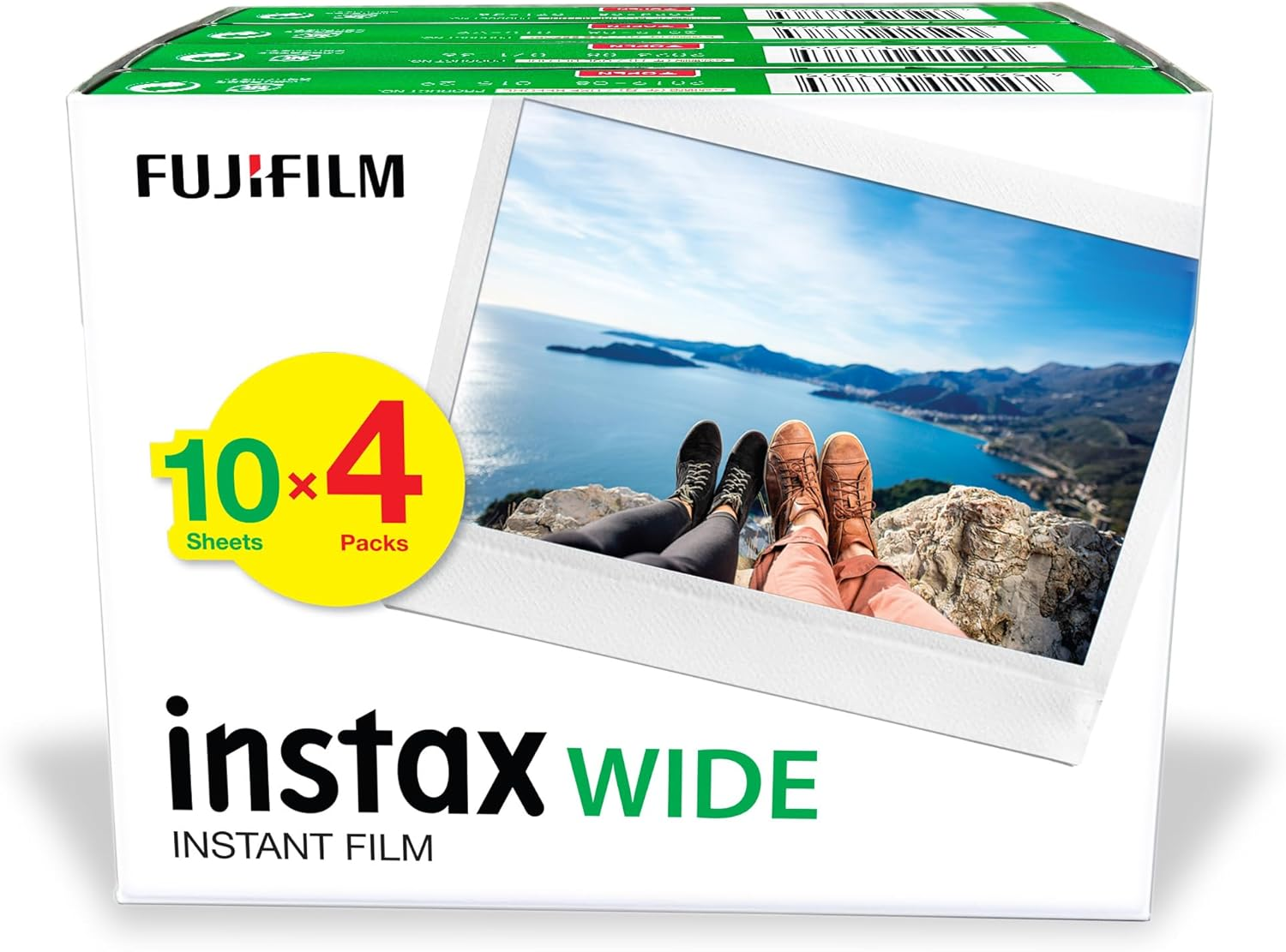Instax Fujifilm Wide Film, White 20 Pack