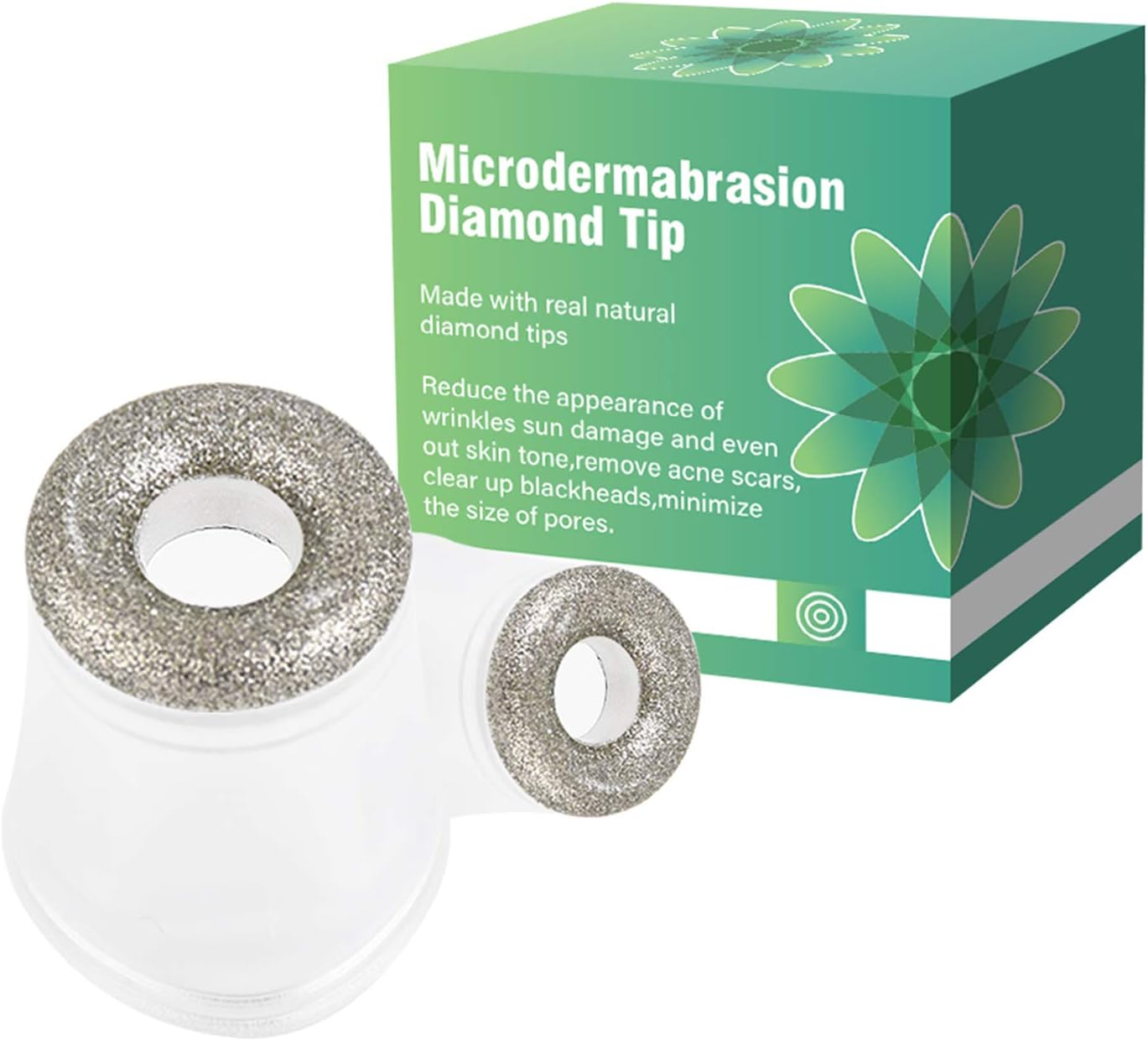 NEWDERMO Premium Diamond Microdermabrasion Tips - Medical Grade Stainless Steel Accessories, Safe for All Skin Types. (Diamond Tip) image number 2