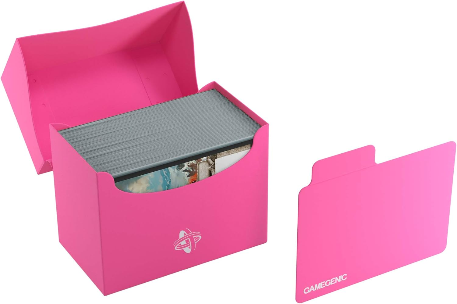 Gamegenic 80 Sleeves Side Holder Deck Box, Pink image number 3