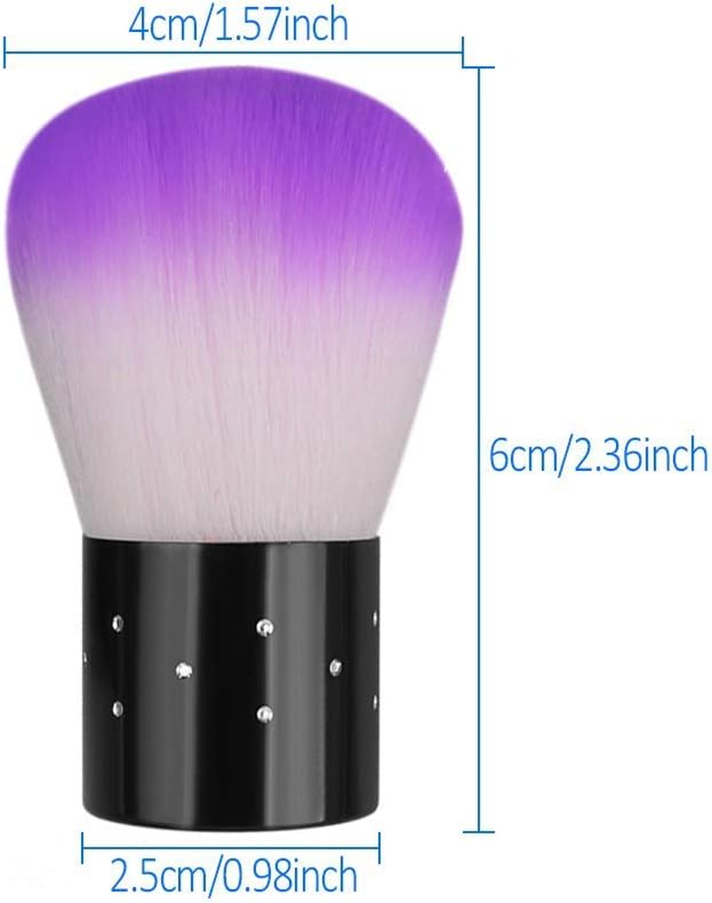 Norhogo Pack of 4 Nail Brushes for Cleaning, Nail Dust Cleaner Brush, Nail Art Dust Brush, Nail Brush for Nail Art Makeup (2 Pink + Purple) Makeup Brush, Soft Multifunctional Brush image number 1