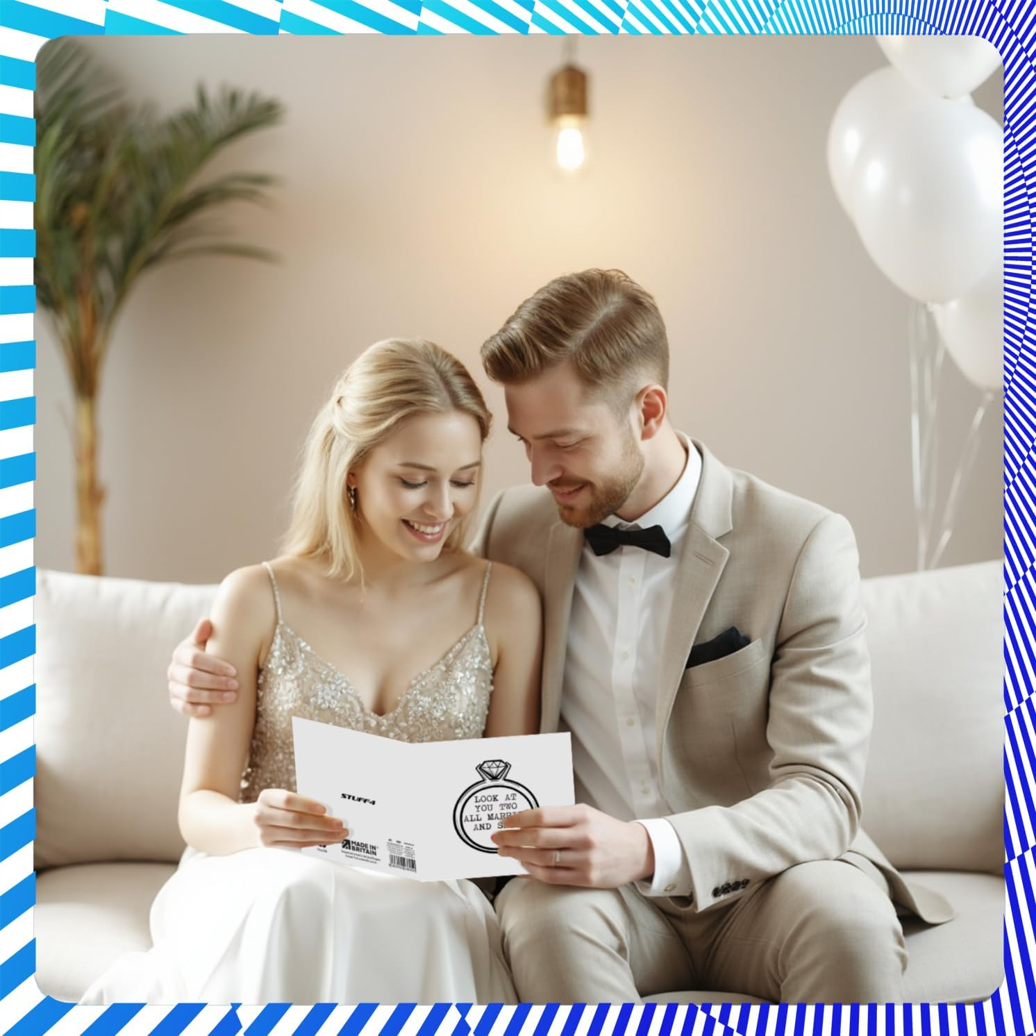 Funny Wedding Card for Couples - Look at You Two Married - Congratulations Gifts, Congrats Well Done Card for Colleague Friends Neighbour Family, 145Mm Joke Marriage Greeting Cards image number 1