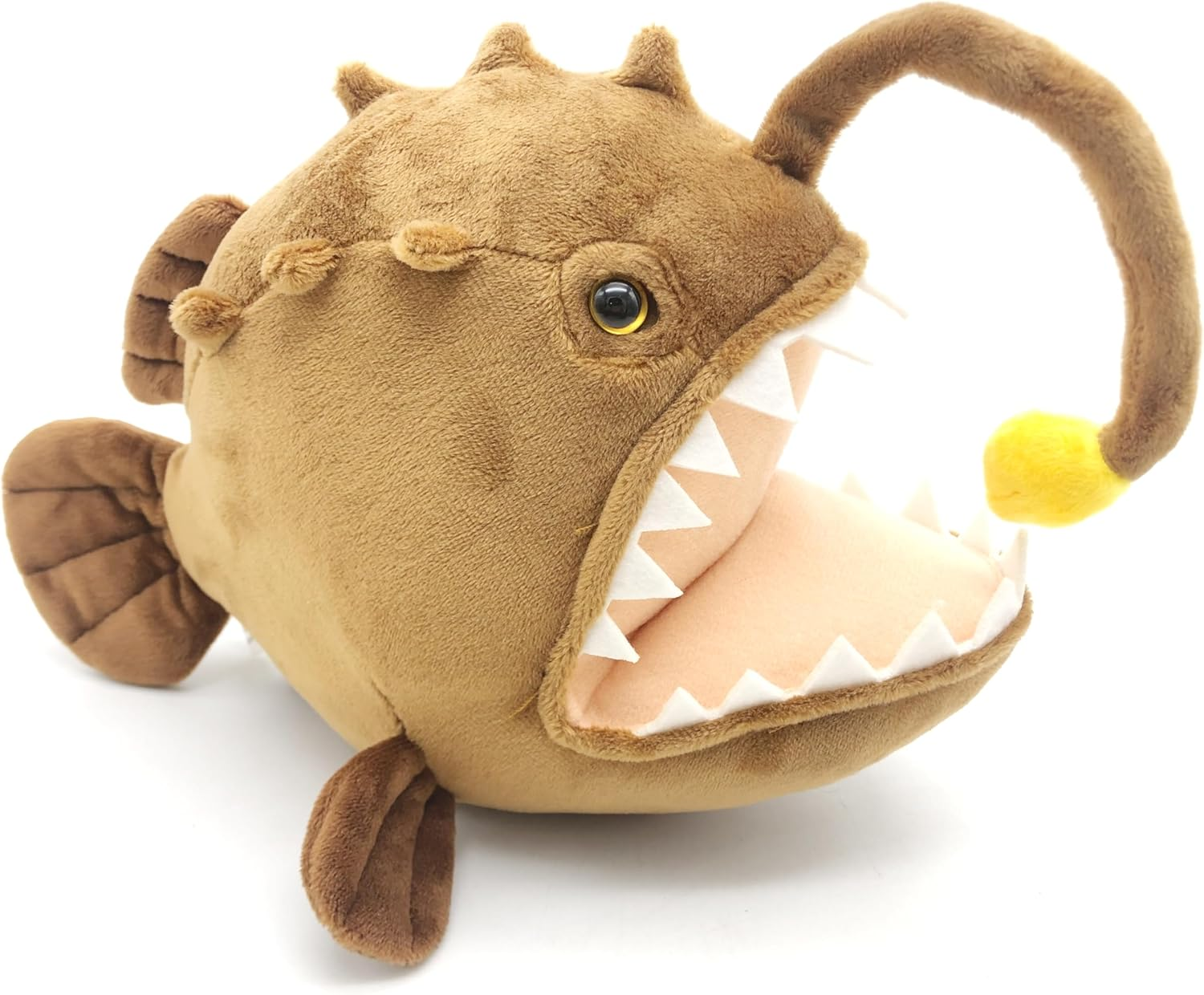 JIANEEXSQ Realistic Anglerfish Stuffed Animal Doll, Simulation Anglerfish Plush Toy, Deep Sea Ocean Animal Plush, Children'S Birthday Gift, Collection Decoration image number 2