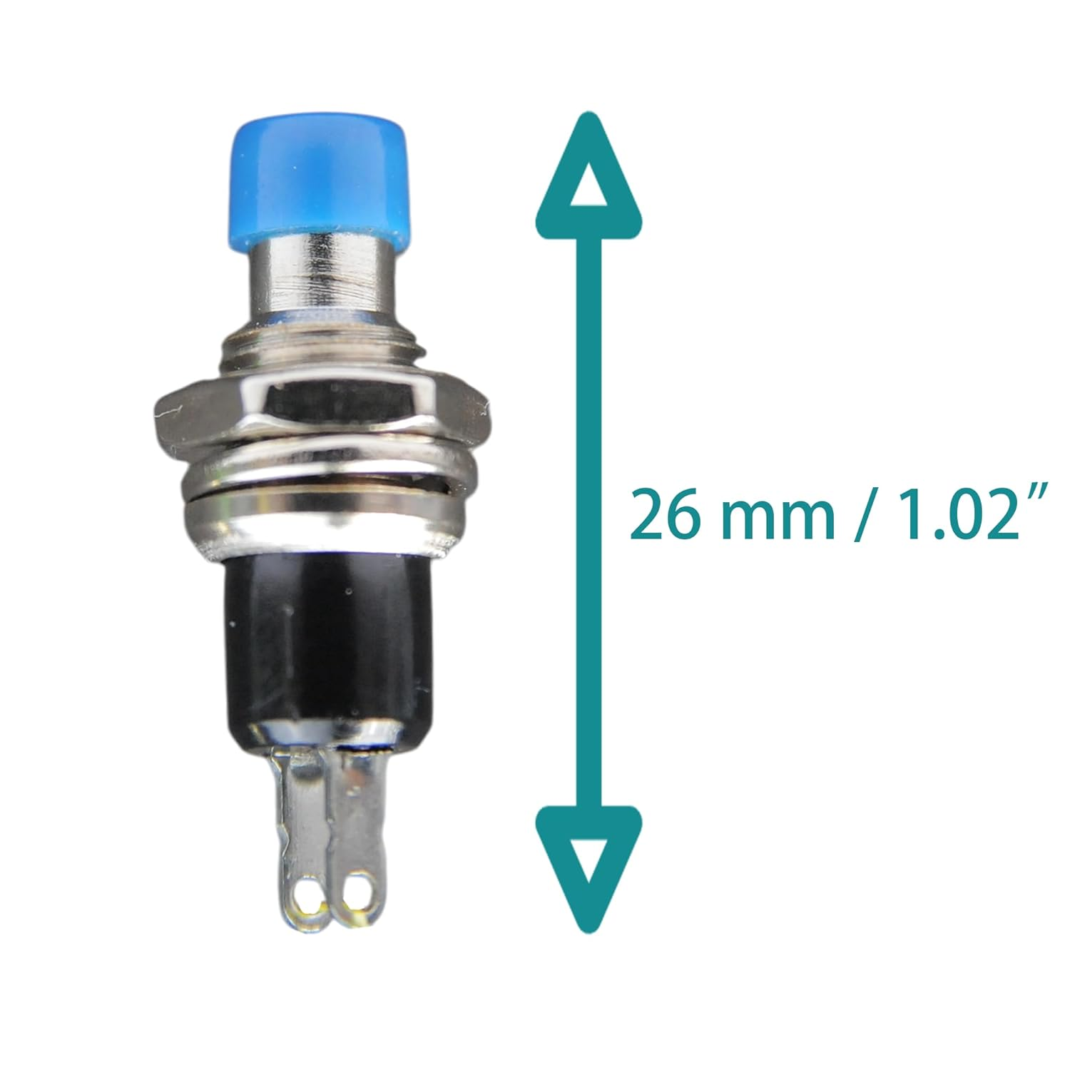 Lonely Binary 24-Pack PBS110 Momentary Push Buttons &ndash; Assorted Color Panel Mount SPST On-Off Switches for Arduino, ESP32, Raspberry Pi Pico & DIY Electronics