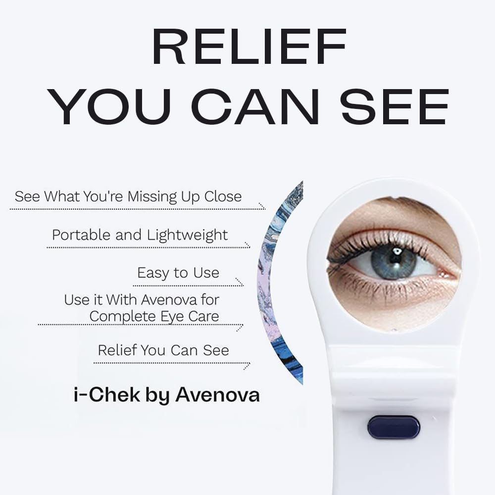 Avenova I-Chek Magnifying Mirror - Eyelid & Eyelash Mirror for Monitoring Styes, Dry Eyes, Contact Lenses & Lash Extensions image number 4