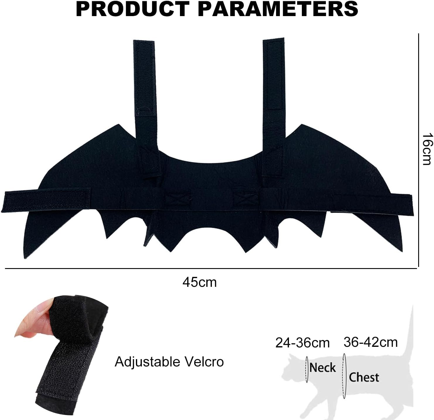 Pet Cat Bat Wings for Halloween Party, Thanksgiving Costume for Cats and Dogs, Puppy Collar Leads Cosplay, Wings for Pet Costume image number 1