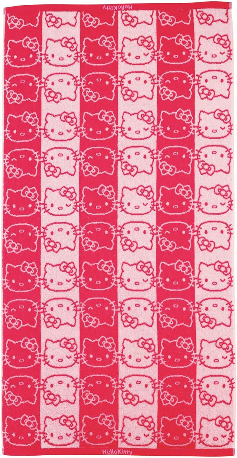 Marushin 3725013600 Bath Towel, Sanrio Hello Kitty Face Pattern, Cute image number 2
