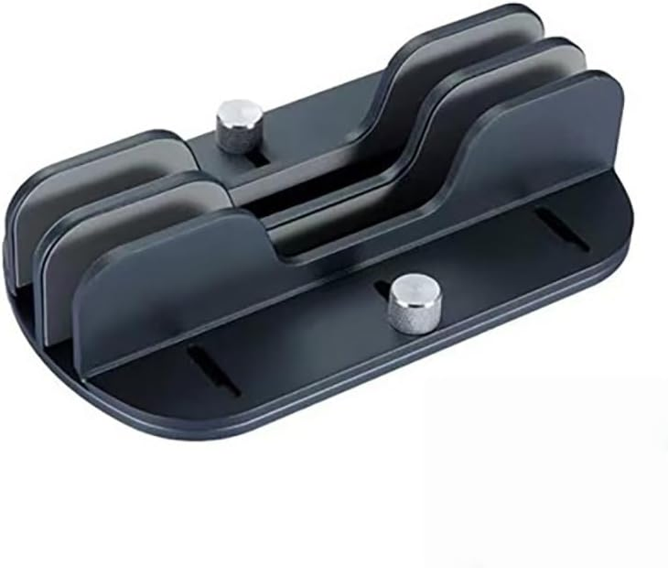 Vertical Laptop Stand Holder, ABS Organizer with Adjustable Dock, 3/4 in 1 Design Extra Storage Space-Saving, Sturdy Laptop Computer Holder for PC, Macbook, Mini PC, Ipad (Black-1 Slot)