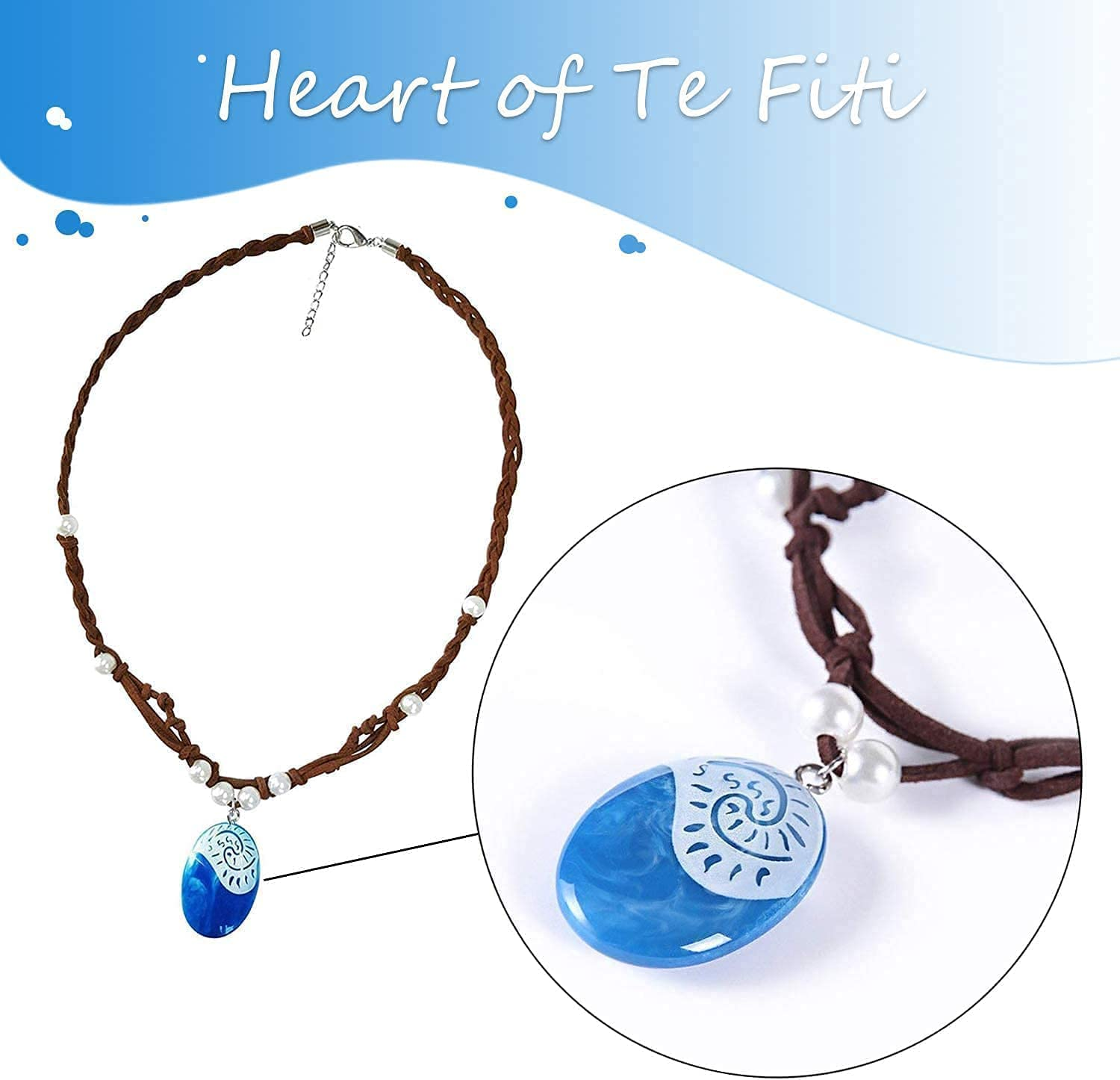 Brillil Moana Necklace for Girls Princess Moana'S Magical Necklace Halloween Costume Cosplay Party Supplies Dress up Accessories - E image number 6